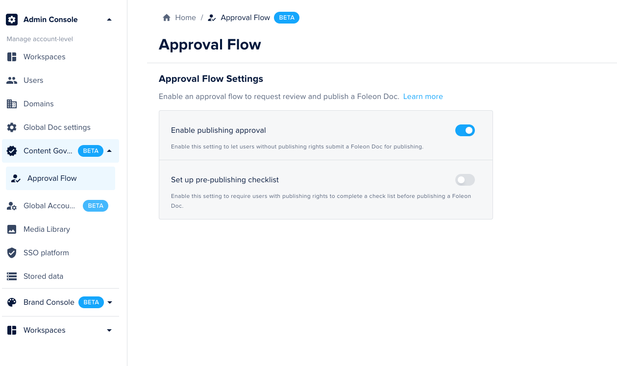 Publishing Approval Flow