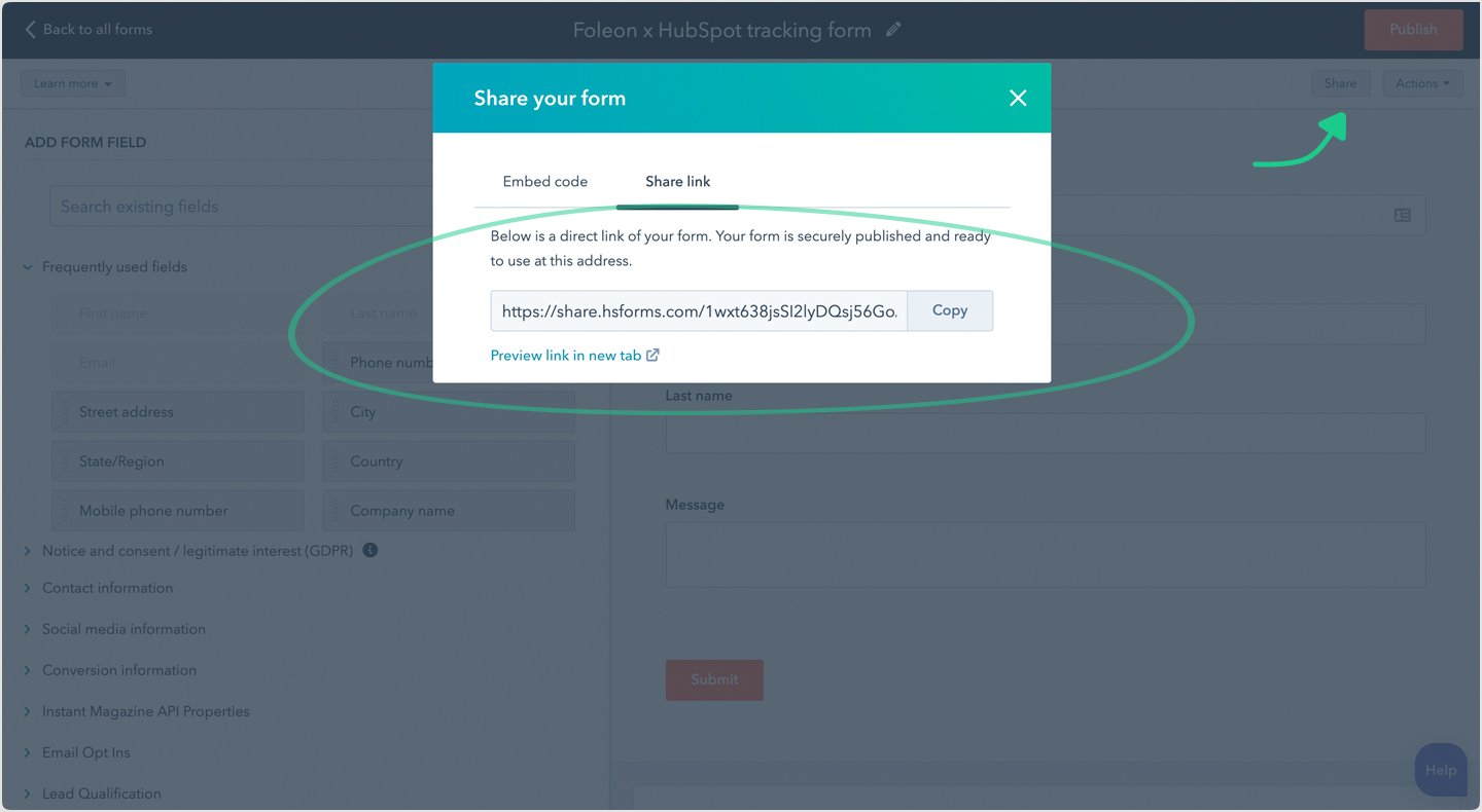 hubspot-form-share-links
