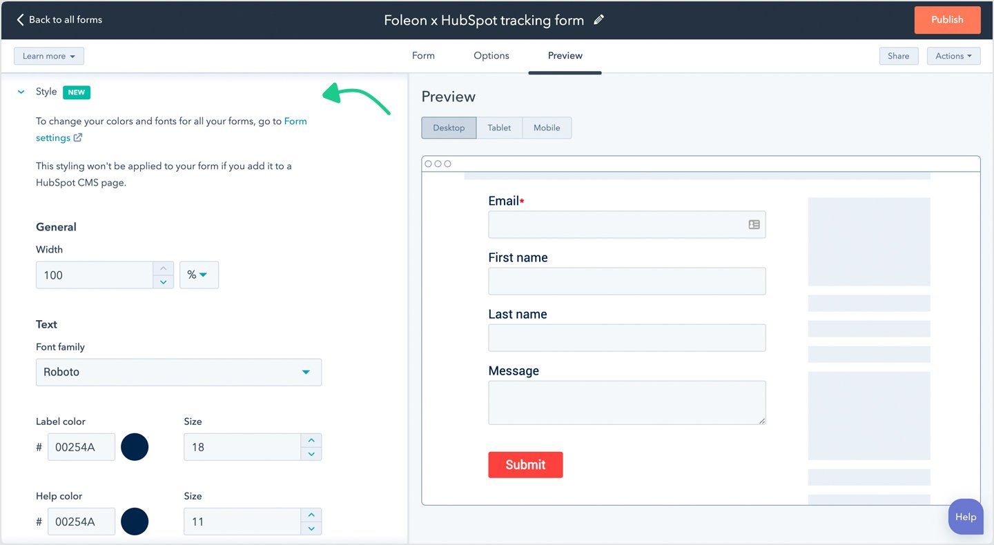 hubspot-form-styling