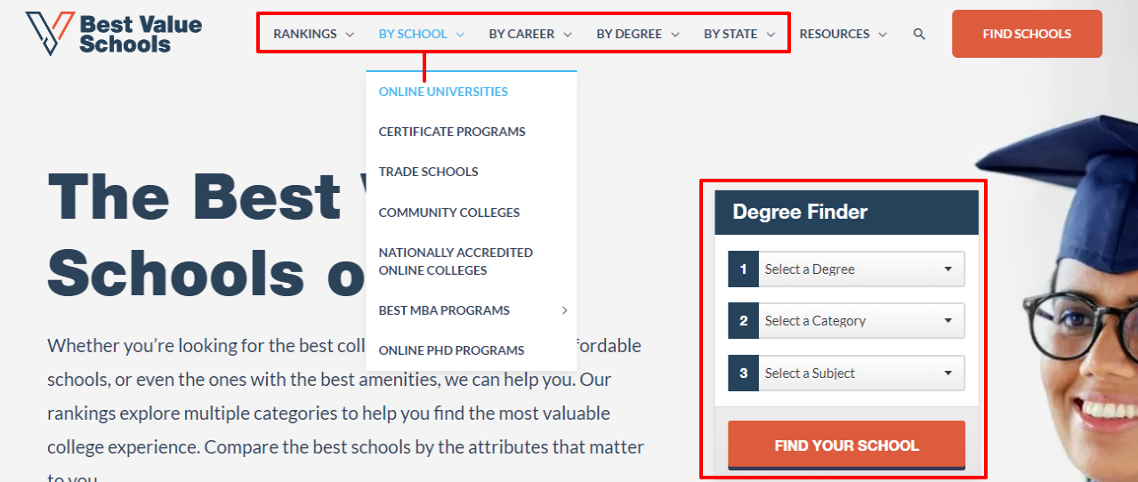 choose the appropriate filters, and have the chance to compare