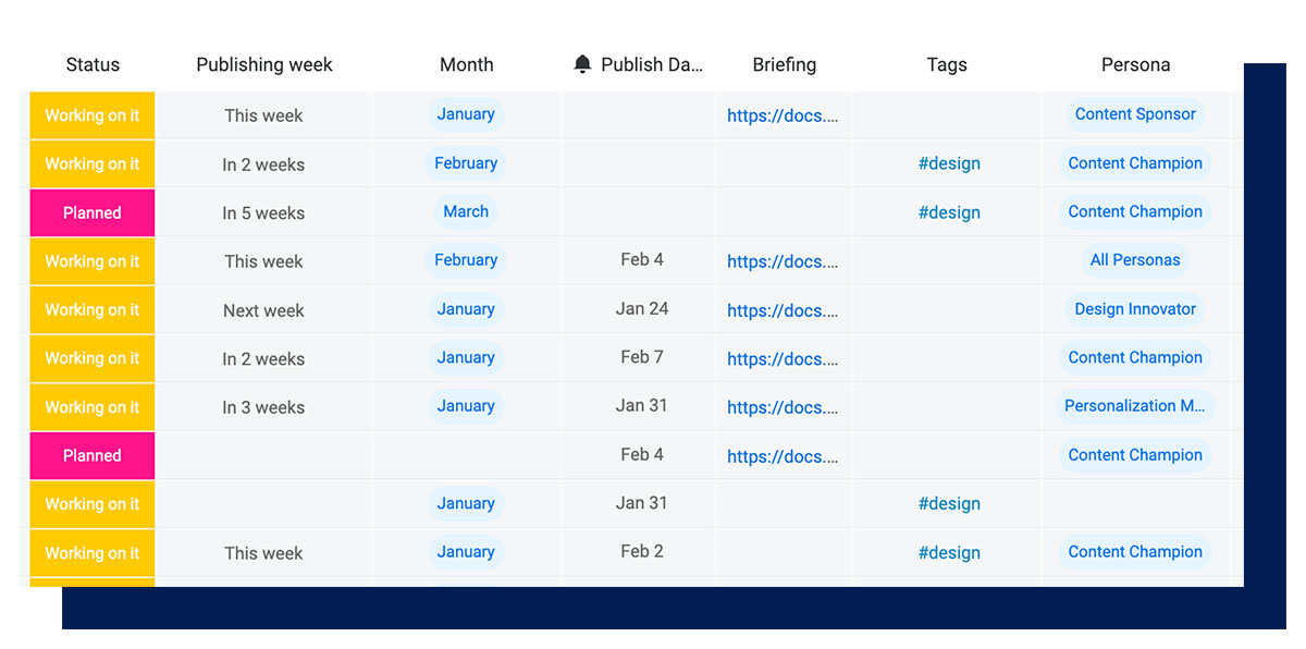 marketing and sales collateral inventory example