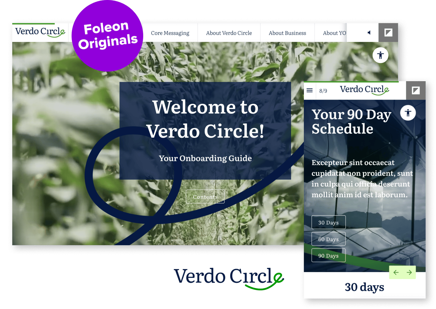 Verdo Circle Employee Onboarding Manual Foleon Doc Example