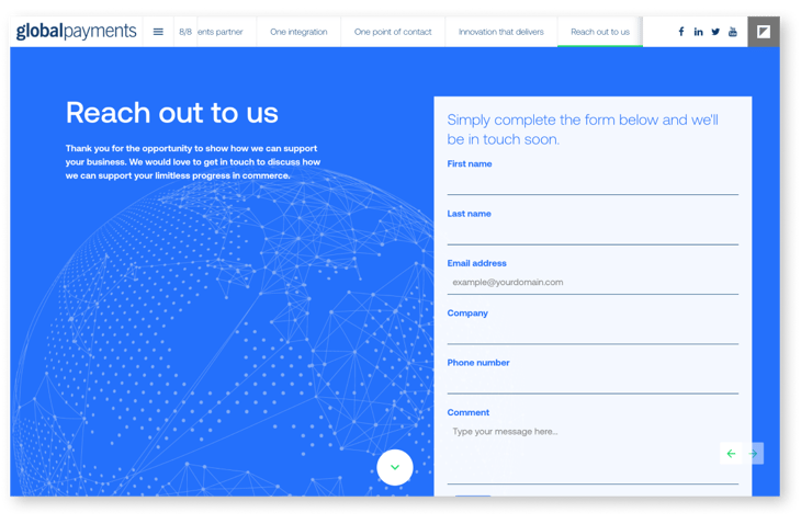 Global Payments Digital Brochure Contact Form