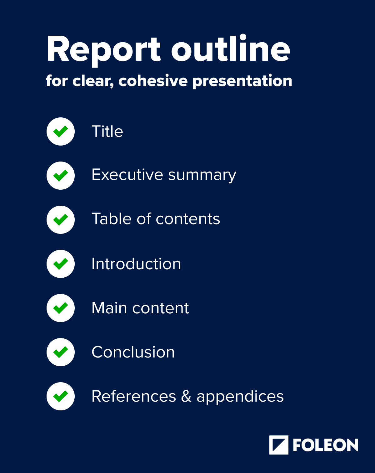 Report outline
