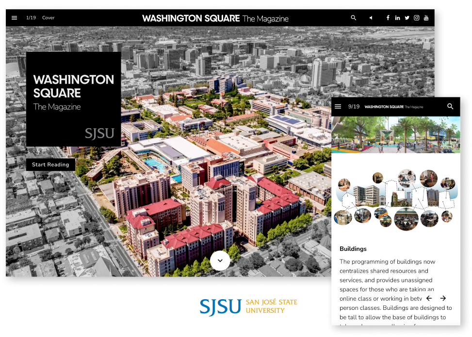 San José State University Digital Magazine Example