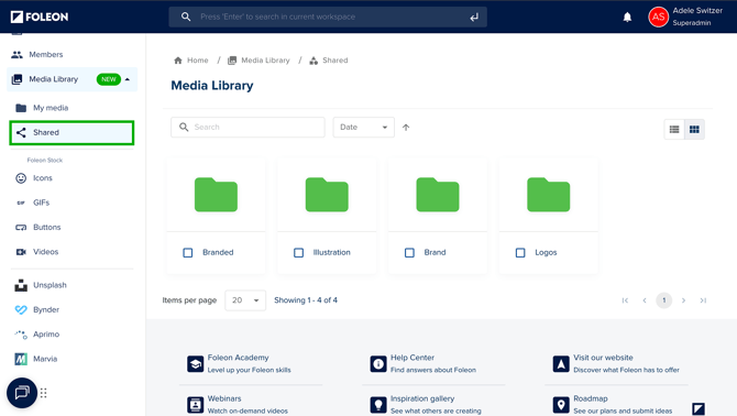 Access Shared Media Library