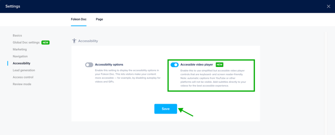 Accessibility Settings_video player