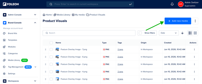 Add new media to the Media Library