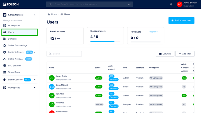 Admin Console - Users-1