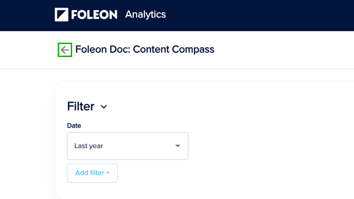 Back arrow to workspace overview