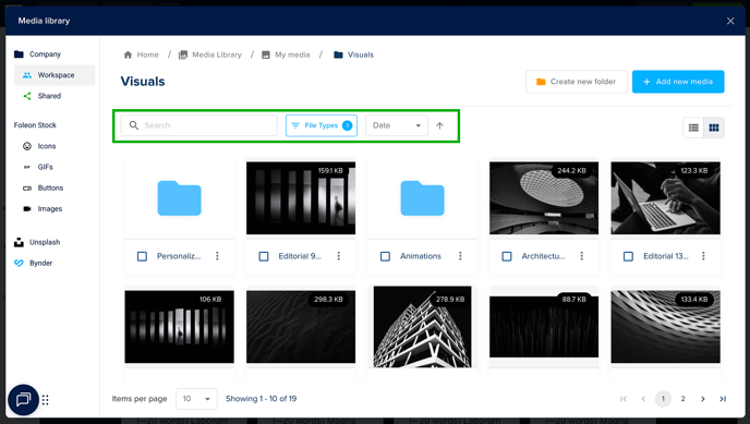 Browsing and finding files