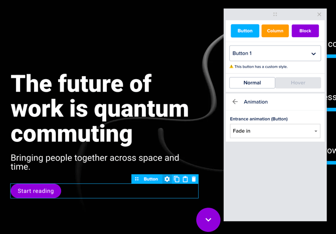 Button-Entrance animation