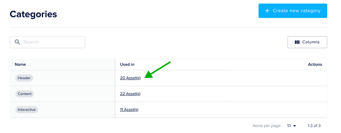 Categories - Use In Assets
