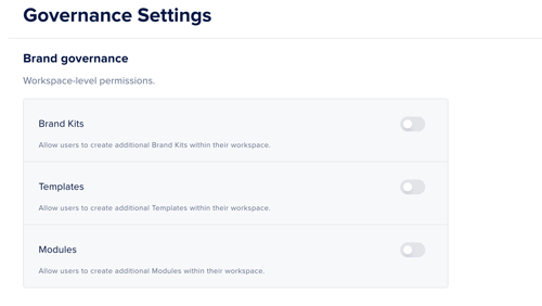 Centralized Control - All Toggled Off