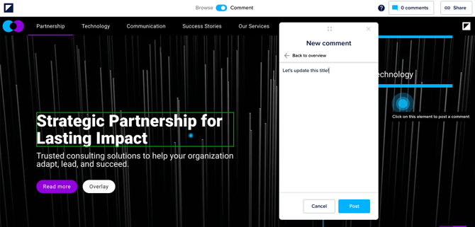 Comment in Review Mode