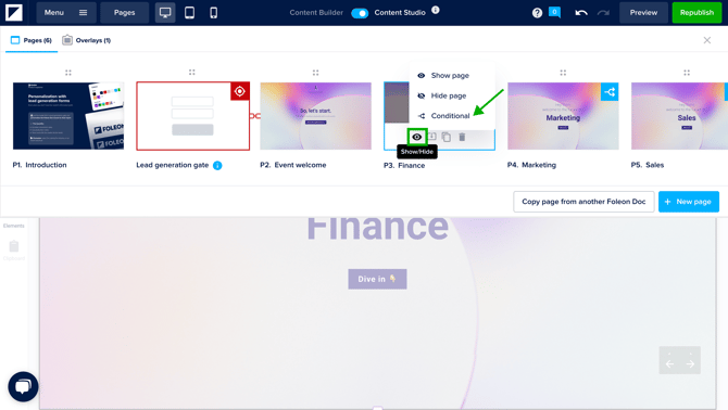 Conditional Page Visibility