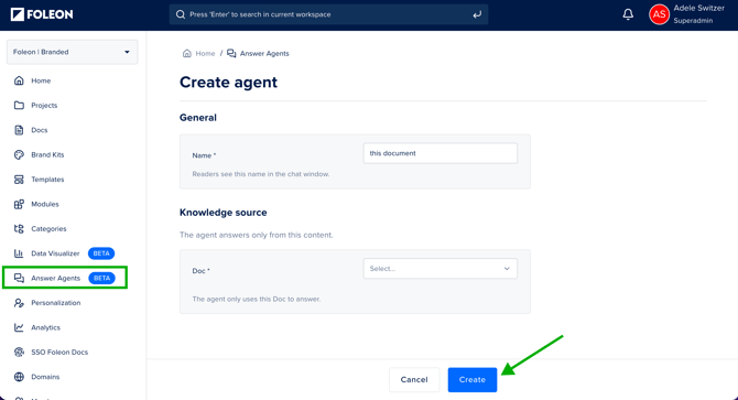 Create agent