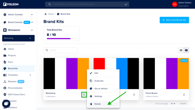 Delete Brand Kit