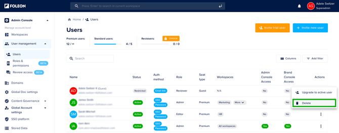Delete guest reviewer