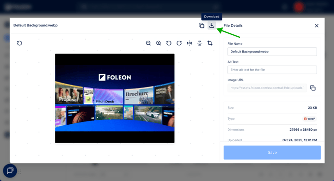 Download file from Media Library