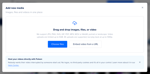 Drop video files