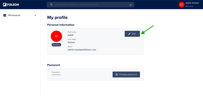 Edit Personal Information