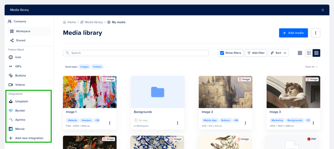 Editor _ Media Library - DAM Integrations