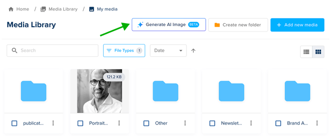 Generate AI Image from Media Library