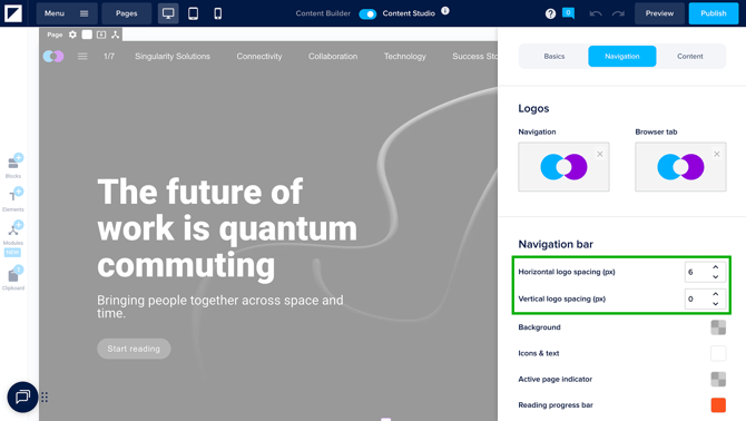 Horizontal and vertical logo spacing