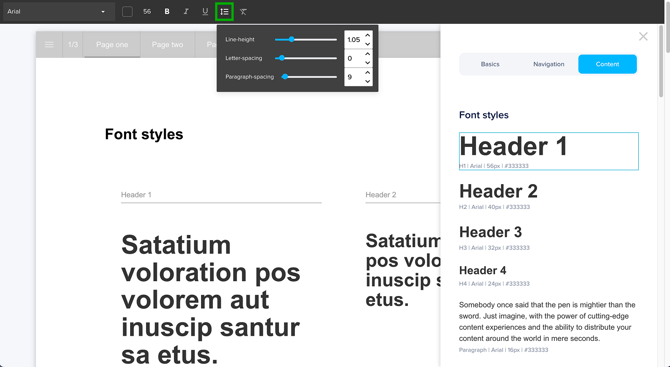 Line and paragraph spacing