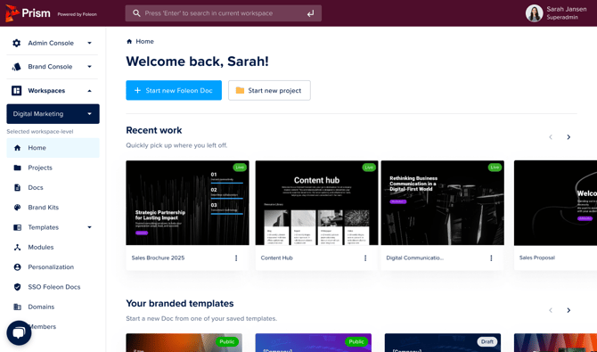 Option 3 - Branded Top Nav Bar - Branded Dashboard