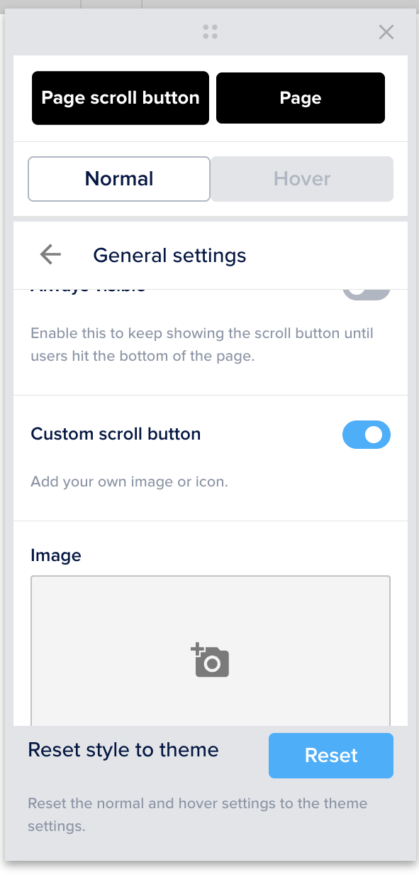 Scroll Button Module All about the page scroll button