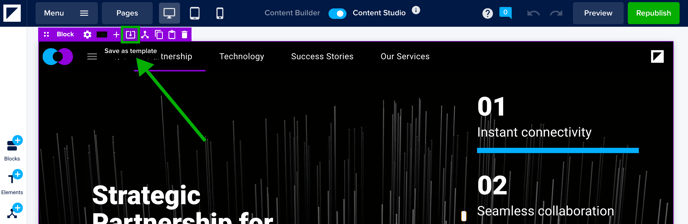 Save block as template