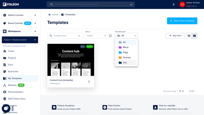 Search and Filter templates