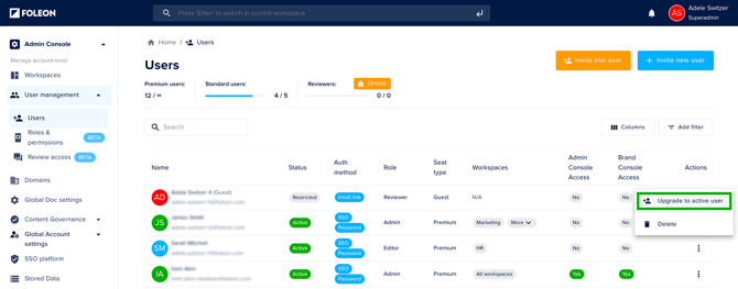 Upgrade to active user
