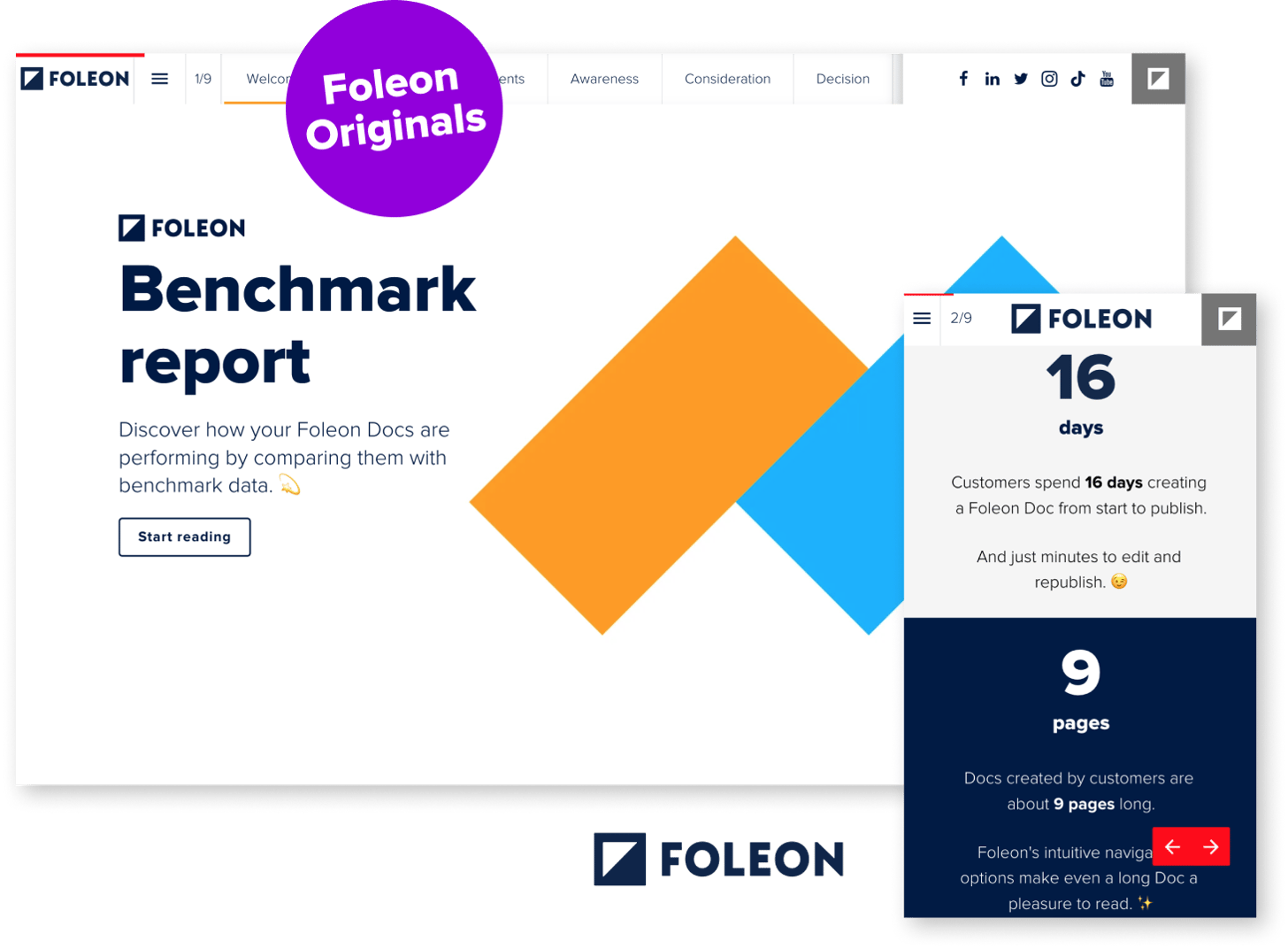 Foleon benchmark report example