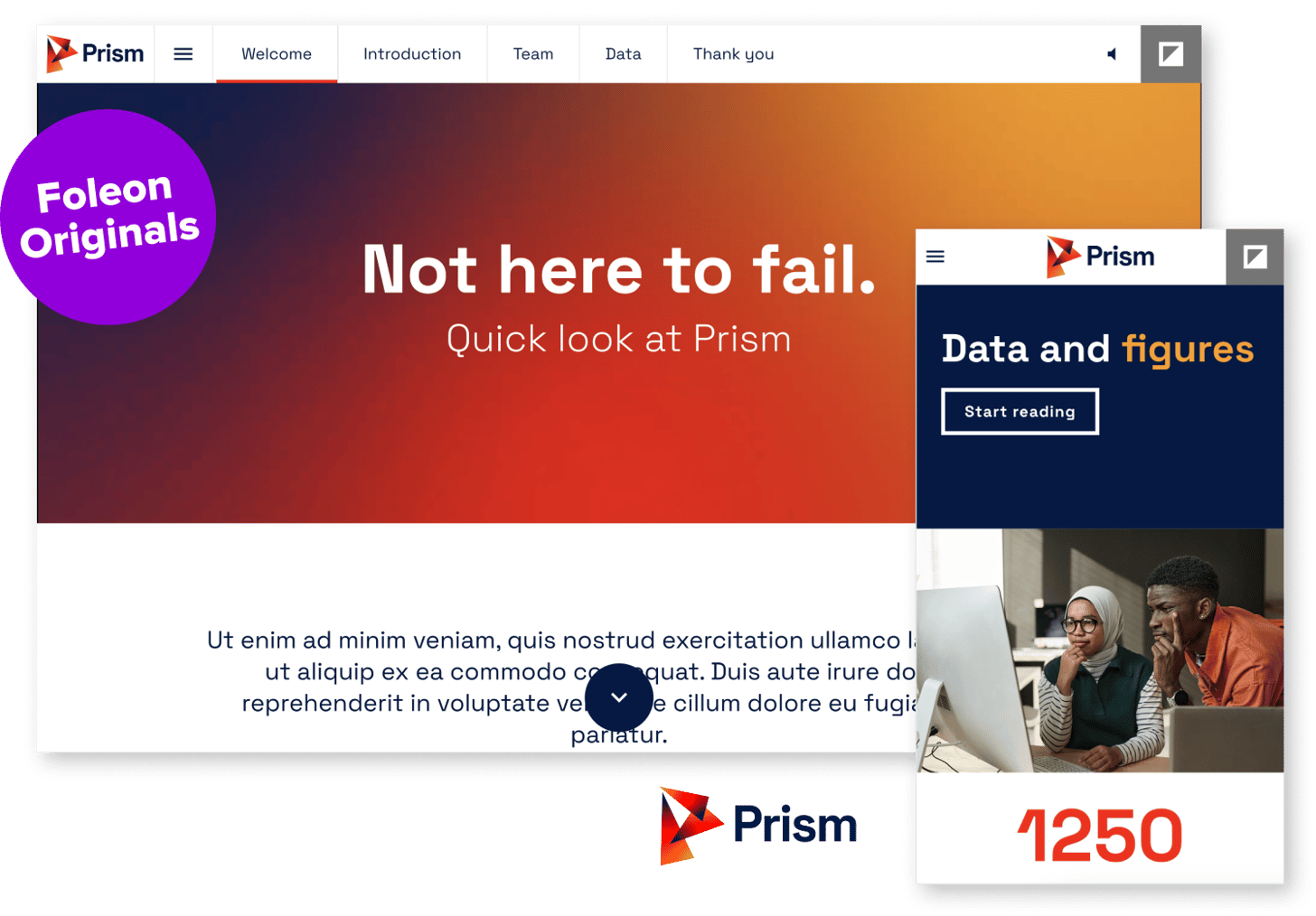 Prism microsite example