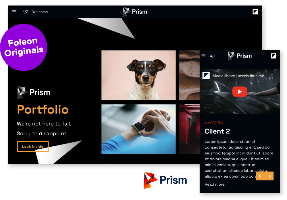 Prism portfolio example