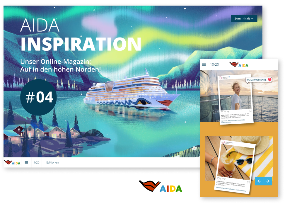 AIDA Cruises Inspirational Magazine Example