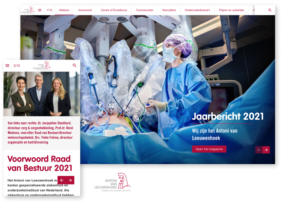 Digital Annual Report Example Antoni van Leeuwenhoek