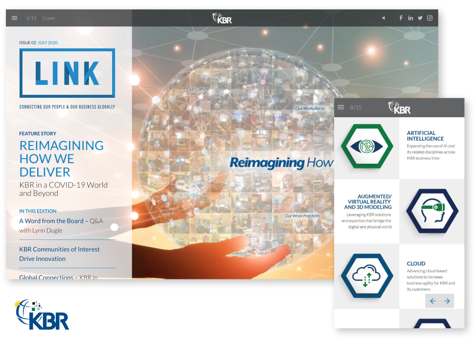 Interactive Corporate Magazine Example KBR