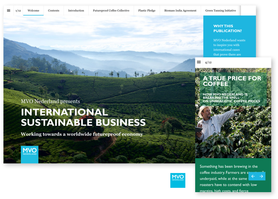 Interactive Sustainability Report Example MVO Nederland
