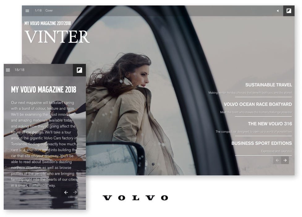 Interactive Magazine Example Volvo Winter