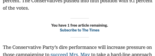 New York  Times paywall