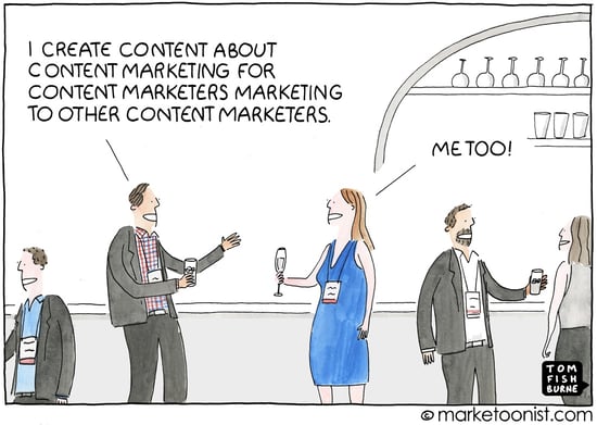 White paper content marketing cartoon