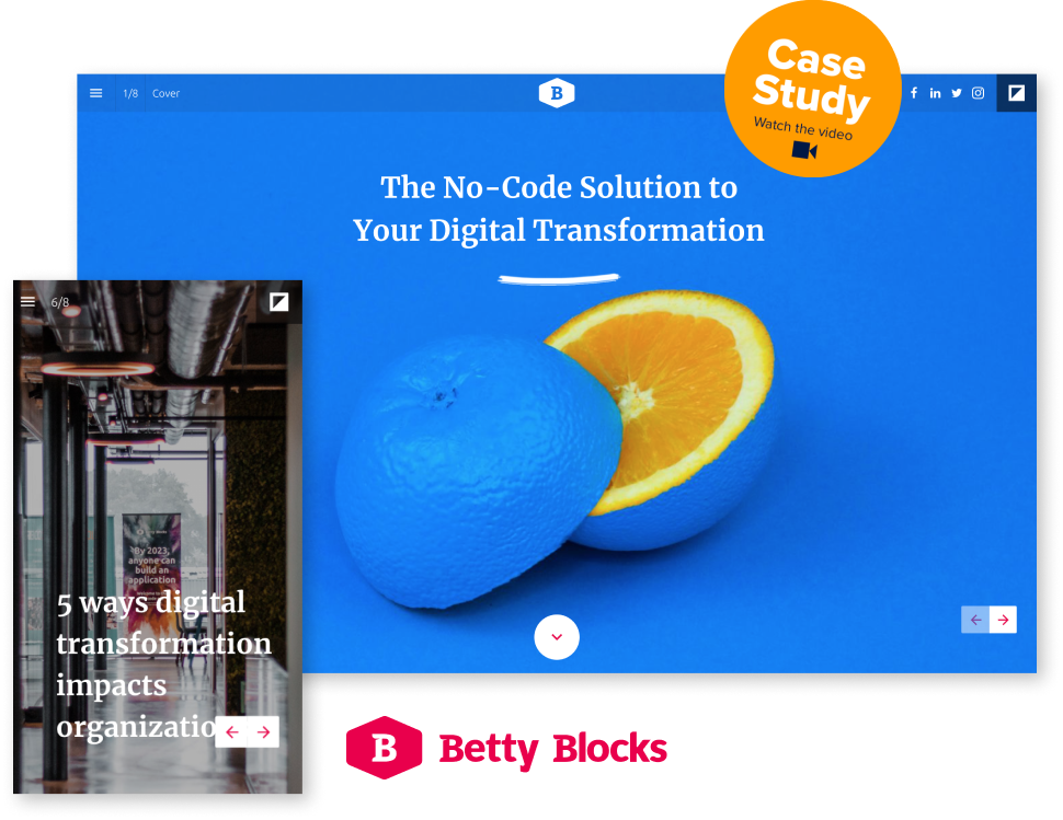 
                    Betty Blocks increases lead volume by 20% after shifting from PDFs to digital publications
                    