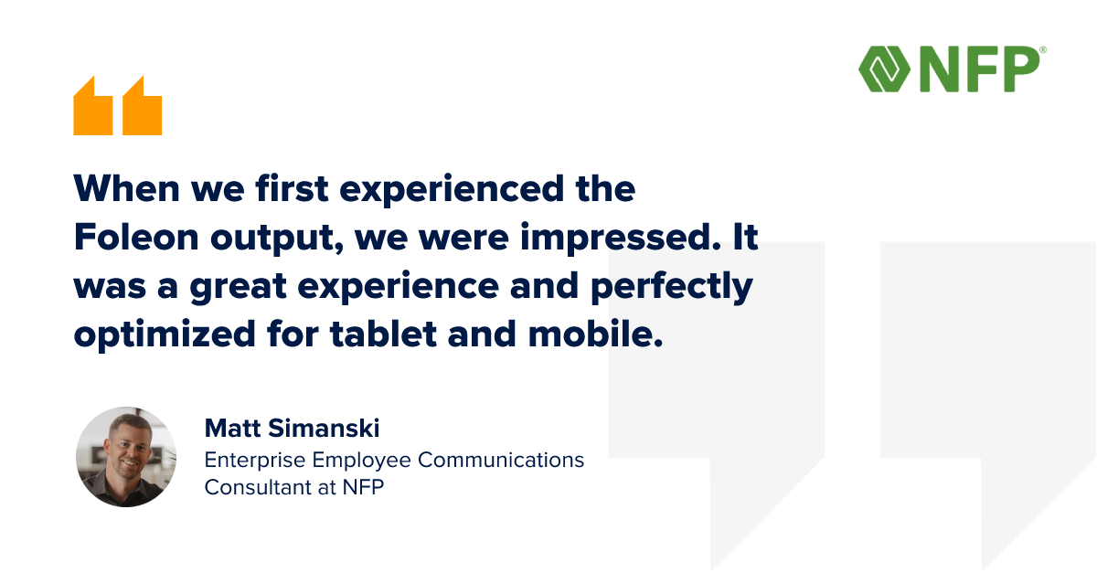 
                    NFP reinvents benefits communications with Foleon
                    