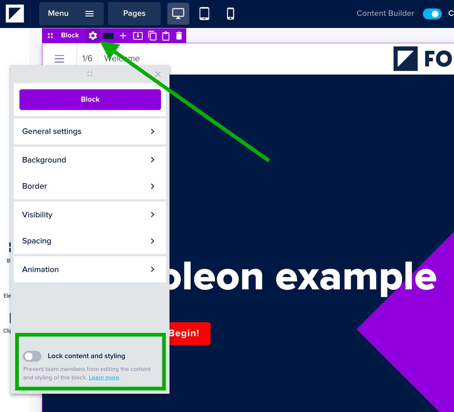 Lock content for improved governance