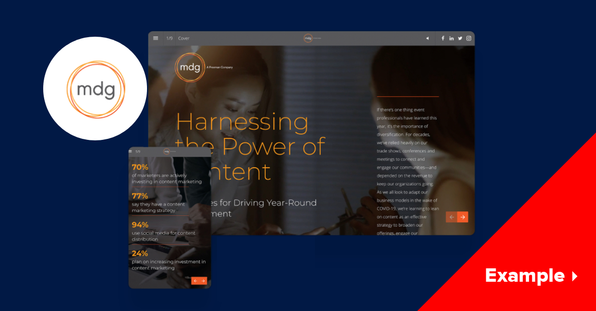 mdg content marketing guide example