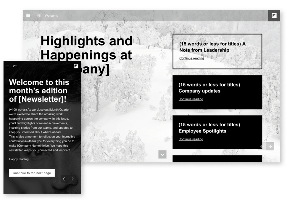 Internal newsletter template